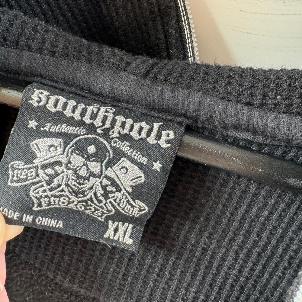 Vintage Southpole Skull & Crossbones Hoodie – Men’s XXL Y2K Rare - Picture 5 of 11